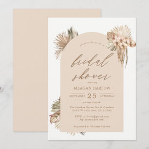 Bohemisch getrocknete Palm-Blätter Brautparty Einl Einladung