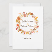 Bohemisch getrocknete rustikale Blütenblüte Hochze Einladung (Rückseite)