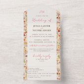 Bohemisch getrocknete Rustikale Herbstfälle All In One Einladung (Innen Boden)