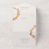 Bohemisch getrocknete Rustikale Herbstfälle All In One Einladung (Außenbereich)