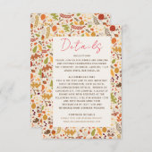 Bohemisch getrocknete Rustikale Herbstfälle Begleitkarte (Vorne/Hinten)