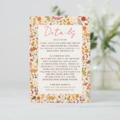 Bohemisch getrocknete Rustikale Herbstfälle Begleitkarte (Stehend Vorderseite)