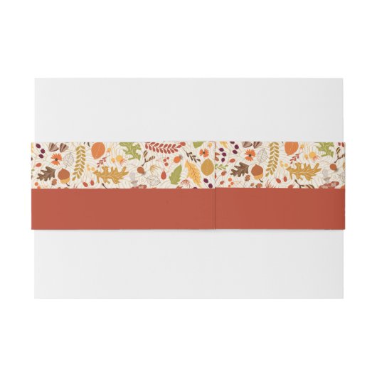 Bohemisch getrocknete Rustikale Herbstfälle Einladungsbanderole (Rückseitenbeispiel)