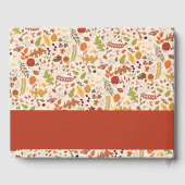 Bohemisch getrocknete Rustikale Herbstfälle Gästebuch (Rückseite)