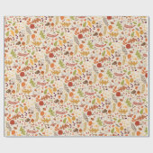 Bohemisch getrocknete Rustikale Herbstfälle Geschenkpapier (Flach)