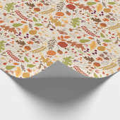 Bohemisch getrocknete Rustikale Herbstfälle Geschenkpapier (Ecke)