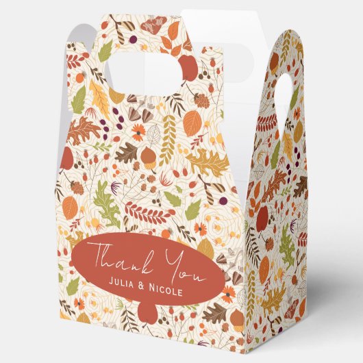 Bohemisch getrocknete Rustikale Herbstfälle Geschenkschachtel (Geöffnet)