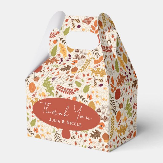 Bohemisch getrocknete Rustikale Herbstfälle Geschenkschachtel (Vorderseite)