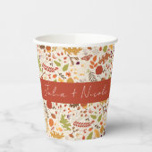 Bohemisch getrocknete Rustikale Herbstfälle Pappbecher (Links)