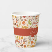 Bohemisch getrocknete Rustikale Herbstfälle Pappbecher (Vorderseite)