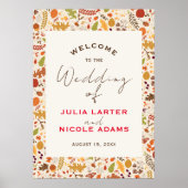 Bohemisch getrocknete Rustikale Herbstfälle Poster (Vorne)