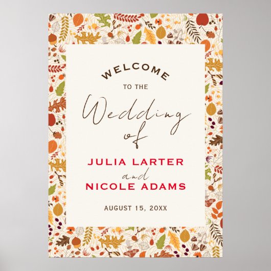 Bohemisch getrocknete Rustikale Herbstfälle Poster (Vorne)