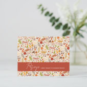 Bohemisch getrocknete Rustikale Herbstfälle Postkarte (Stehend Vorderseite)