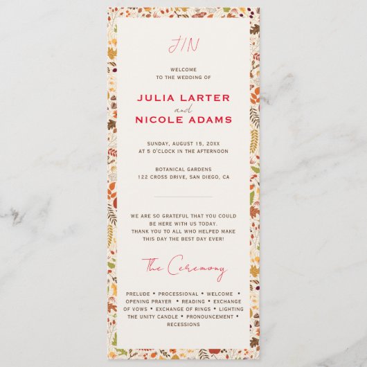 Bohemisch getrocknete Rustikale Herbstfälle Programm (Vorderseite)