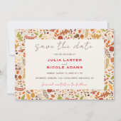 Bohemisch getrocknete Rustikale Herbstfälle Save The Date (Vorderseite)