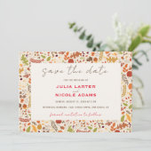 Bohemisch getrocknete Rustikale Herbstfälle Save The Date (Stehend Vorderseite)