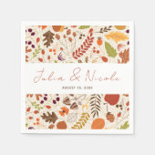 Bohemisch getrocknete Rustikale Herbstfälle Serviette (Vorderseite)