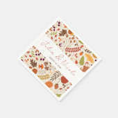 Bohemisch getrocknete Rustikale Herbstfälle Serviette (Ecke)