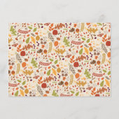 Bohemisch getrocknete rustikale Herbstfallkarte Menükarte (Rückseite)