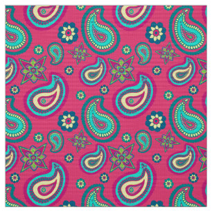 Bohemisch Girly Pink Paisley Pattern Stoff