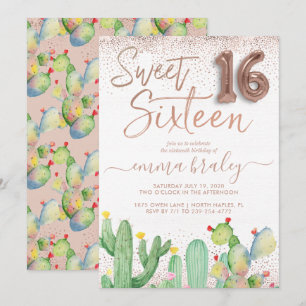 Bohemisch Glam Fiesta 16 . Geburtstag Einladung