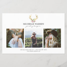 Bohemisch Gold Antlers Schmuck Boutique Foto Flyer