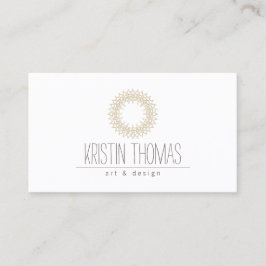 Bohemisch Gold Sun Mandala Designer Business Card Visitenkarte