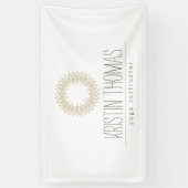 Bohemisch Gold Sun Mandala Yoga Banner (Vertikal)