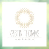 Bohemisch Gold Sun Mandala Yoga, Boutique, Salon Fensteraufkleber (Blatt 3)