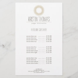 Bohemisch Gold Sun Mandala Yoga Flyer