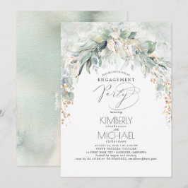 Bohemisch Greenery Spring Garden Engagement Party Einladung