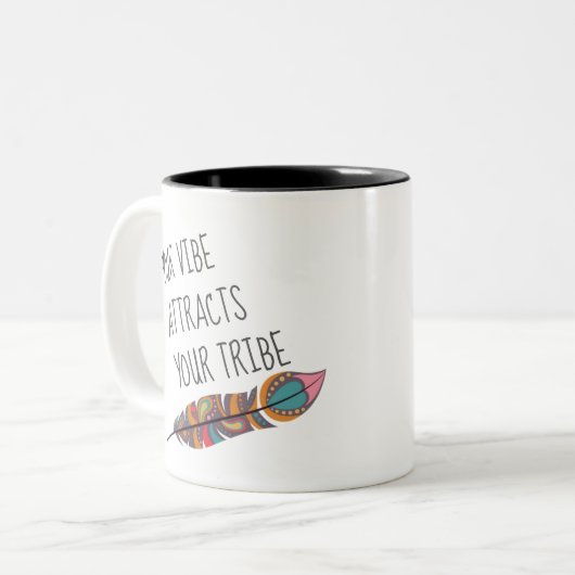 Bohemisch Ihr Lebenslauf zieht Ihr Stammesangebot  Zweifarbige Tasse (Vorderseite Links)