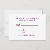 Bohemisch Inspiriert Hochzeitsszenario RSVP Karte (Rückseite)