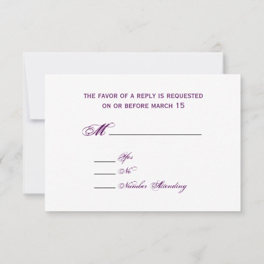 Bohemisch Inspiriert Hochzeitsszenario RSVP Karte (Rückseite)