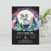 Bohemisch Kids Triceratops Geburtstag Einladung (Stehend Vorderseite)