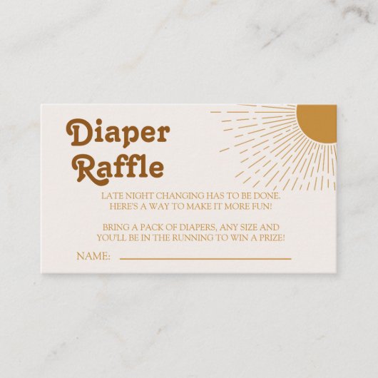 Bohemisch kommt hier die Son Baby Dusche Begleitkarte (Vorderseite)