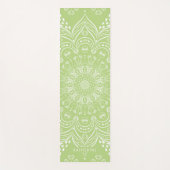 Bohemisch Lime Green Beautiful Mandala Yogamatte (Vorderseite)