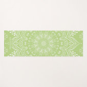 Bohemisch Lime Green Beautiful Mandala Yogamatte (Vorderseite (Horizontal))