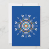 Bohemisch Mandala Blue Boho Wedding Einladung (Rückseite)