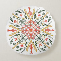 Bohemisch Mandala Farbenfrohe botanische Vegetatio