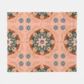 Bohemisch Mandala Fleecedecke (Vorderseite (Horizontal))