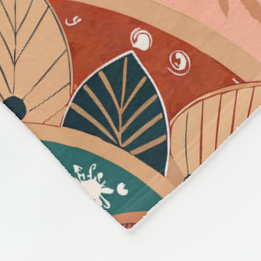 Bohemisch Mandala Fleecedecke (Ecke)