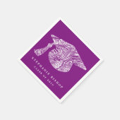 Bohemisch Mandala Pattern Abschluss Hat Lila Serviette (Ecke)