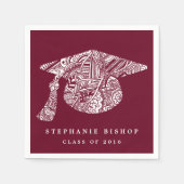 Bohemisch Mandala Pattern Abschluss Hat Serviette (Vorderseite)