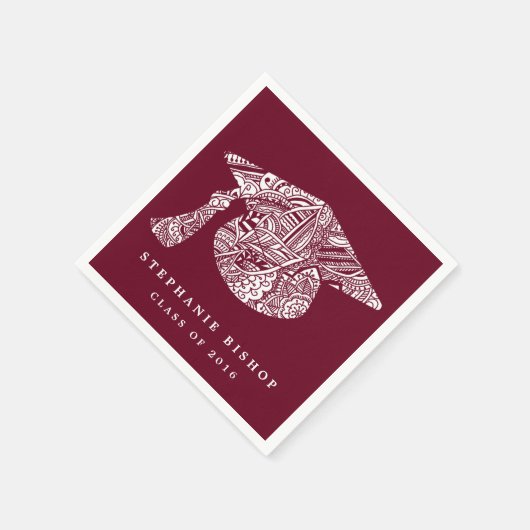 Bohemisch Mandala Pattern Abschluss Hat Serviette (Ecke)