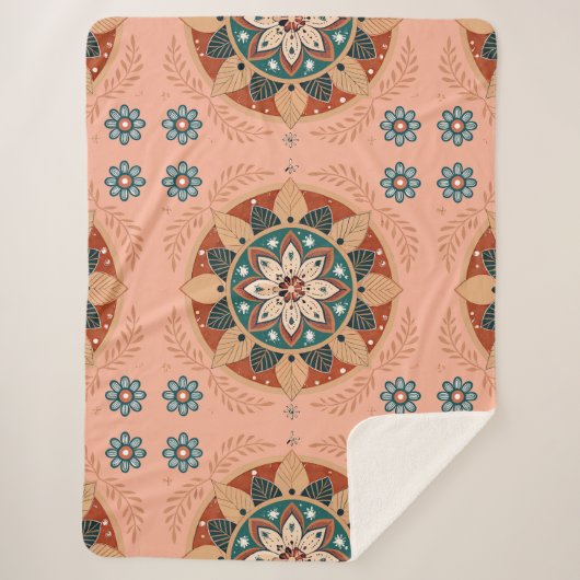 Bohemisch Mandala Sherpadecke (Vorderseite)