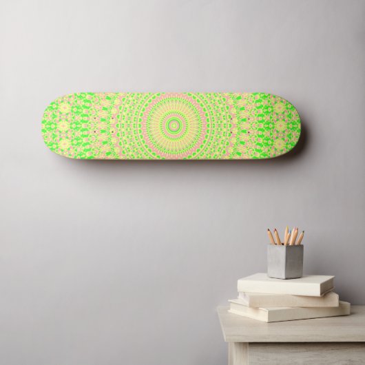 Bohemisch Mandala Skateboard (Wandkunst (Horz))