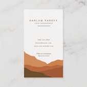 Bohemisch Minimalistische Terracotta auf Gran Via  Visitenkarte (Rückseite)