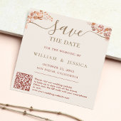 Bohemisch mit elegantem SQL QR-Code Save The Date