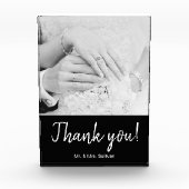 Bohemisch Modern Fotografy Black Danke Fotoblock (Vorderseite)